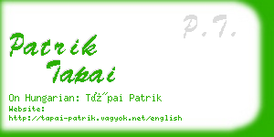 patrik tapai business card